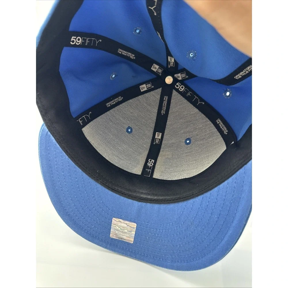 New Era Red Sox City Connect Hat Mens 7 1/4 Blue Yellow Good MLB UCLA 59FIFTY